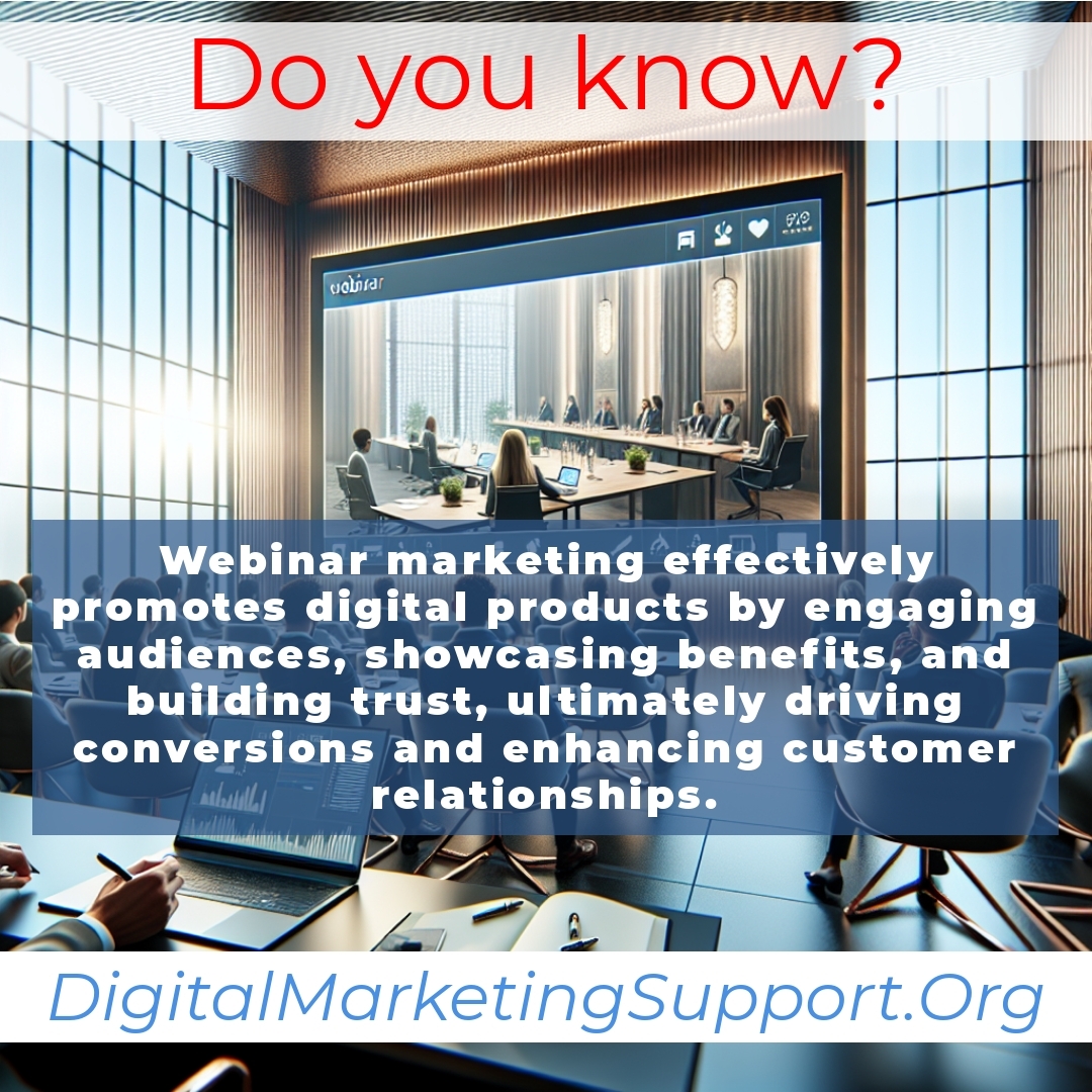 Webinar marketing for digital products