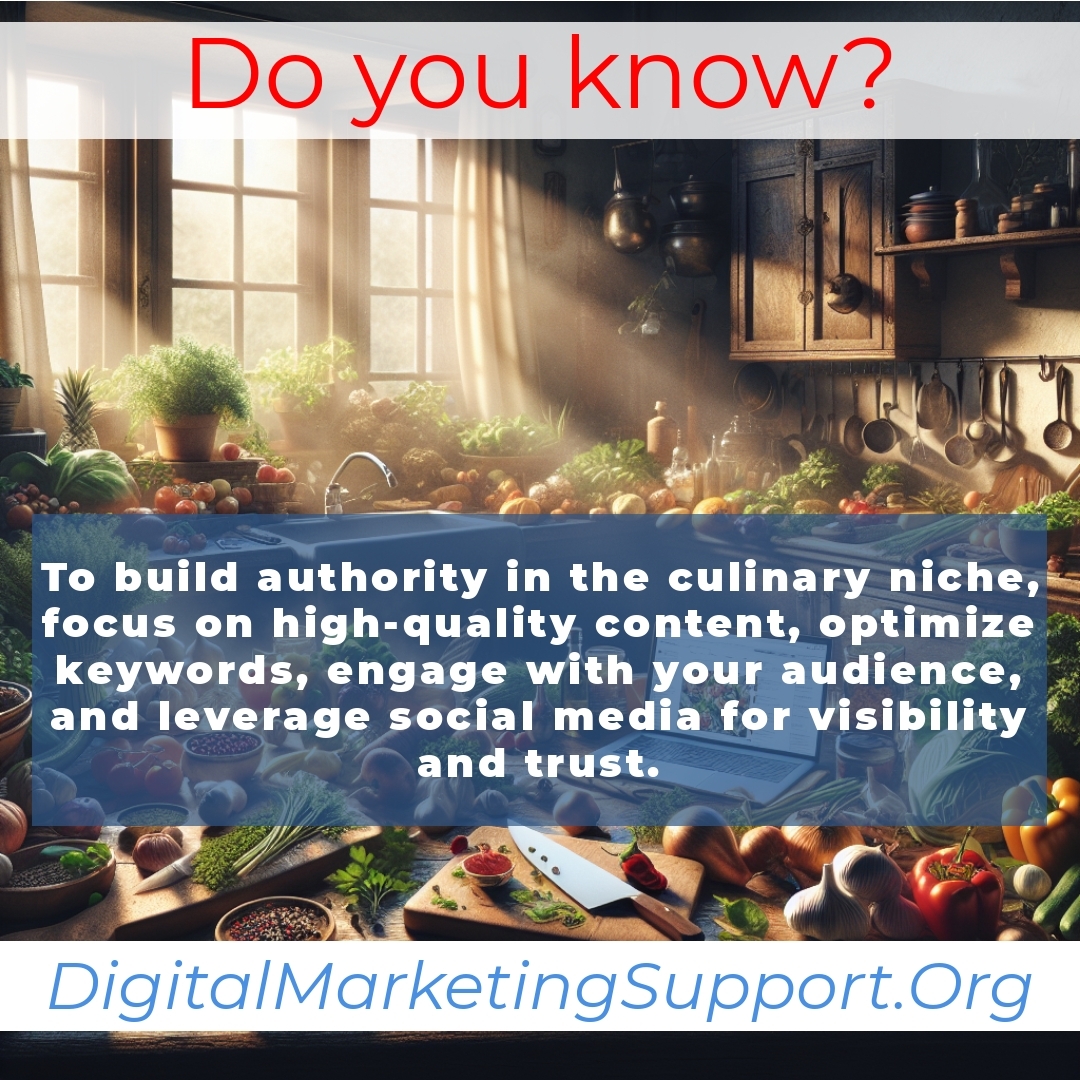 Building Authority in the Culinary Niche with SEO Best Practices