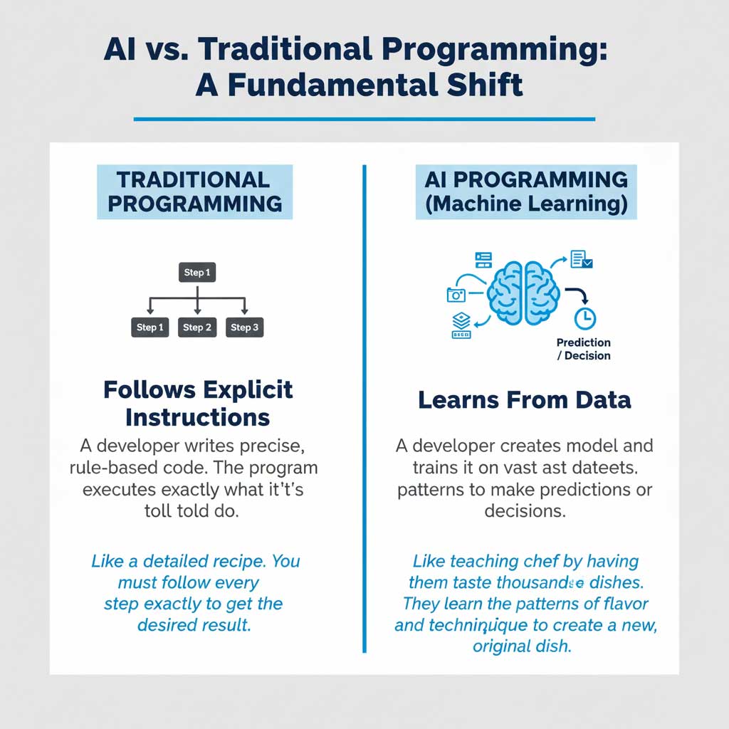 AI vs. Traditional Programming: What's the Difference?