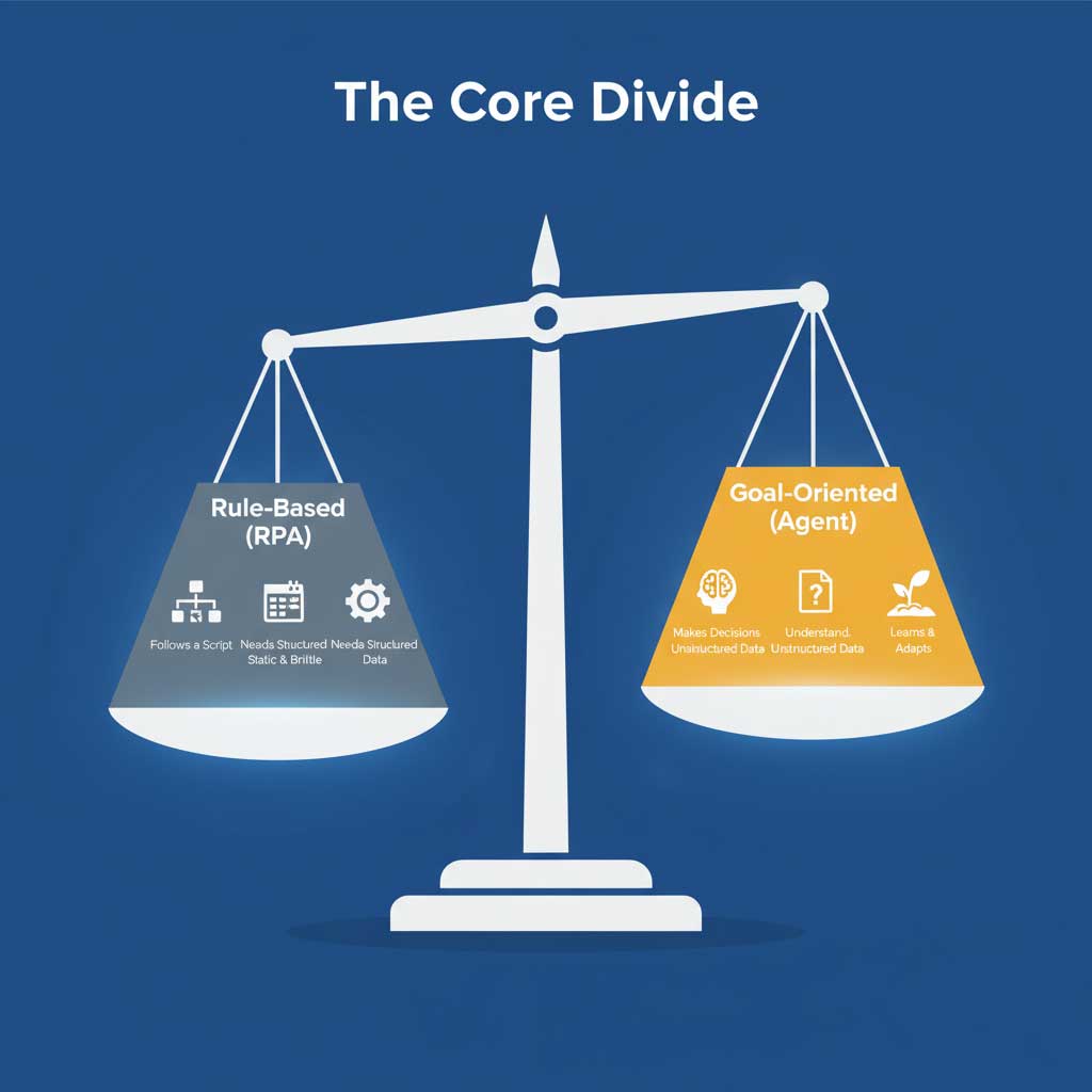 The Core Divide: Rule-Based vs. Goal-Oriented