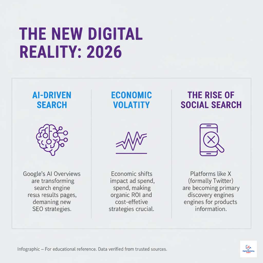 The 2026 Digital Marketing Shift: AI, Economics & Social Search