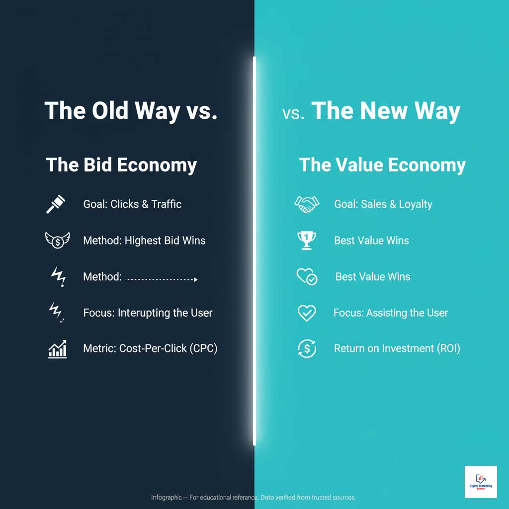 Two Futures of Search: PPC Bidding vs. Transactional Value