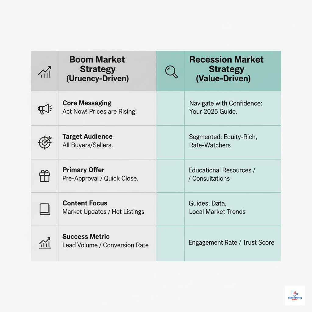 Marketing Framework: Boom Market vs. Recession Market