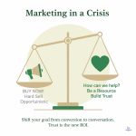 How can I effectively market my business without seeming insensitive?