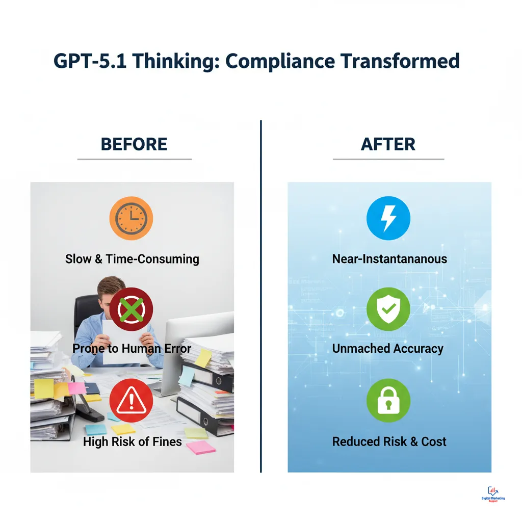 AI for Compliance: Before & After GPT-5.1 Thinking - Infographic