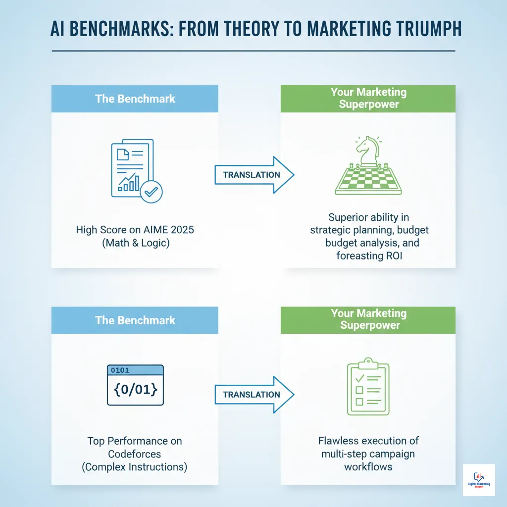 Decoding AI Benchmarks for Marketers - Infographic