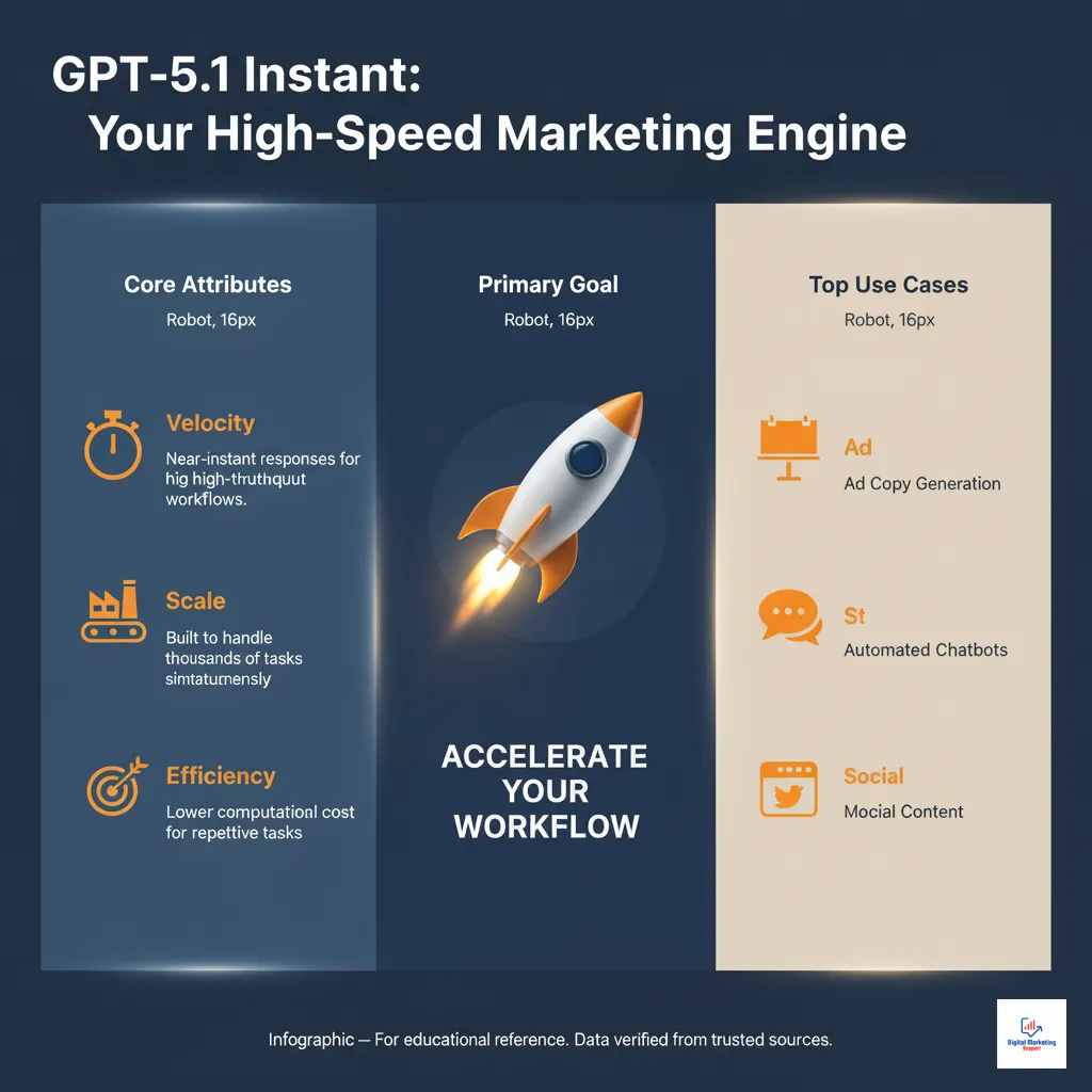 Inside GPT-5.1 Instant: The Engine for Speed and Scale - Infographic