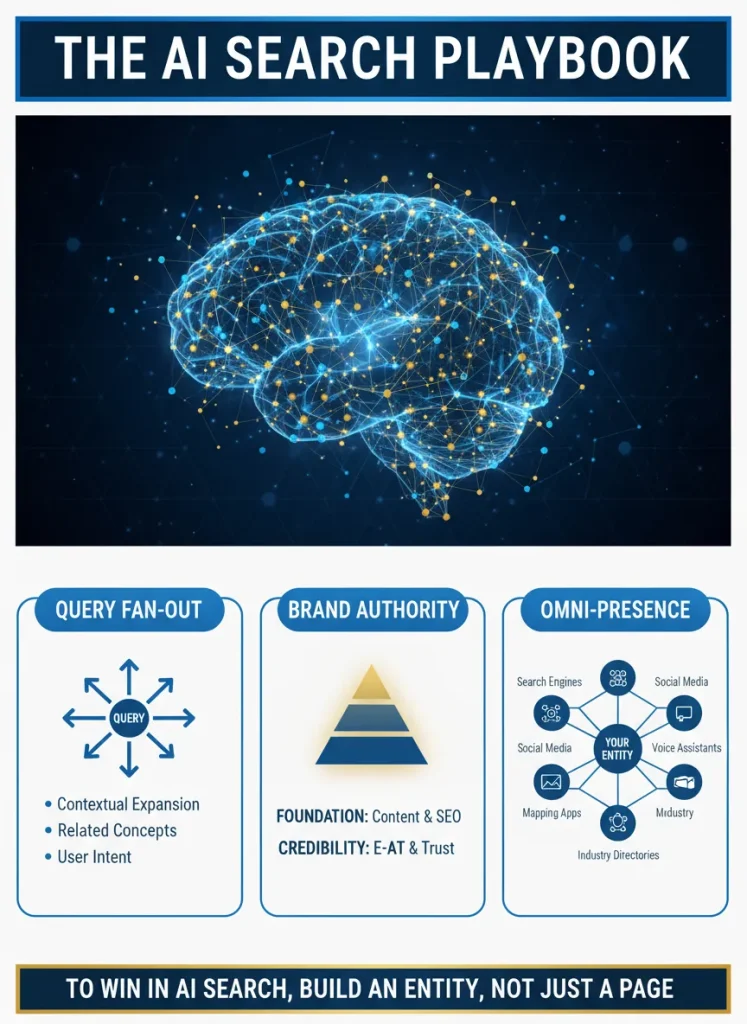 The AI Search Playbook - Your Visual Guide to Ranking - Infographic