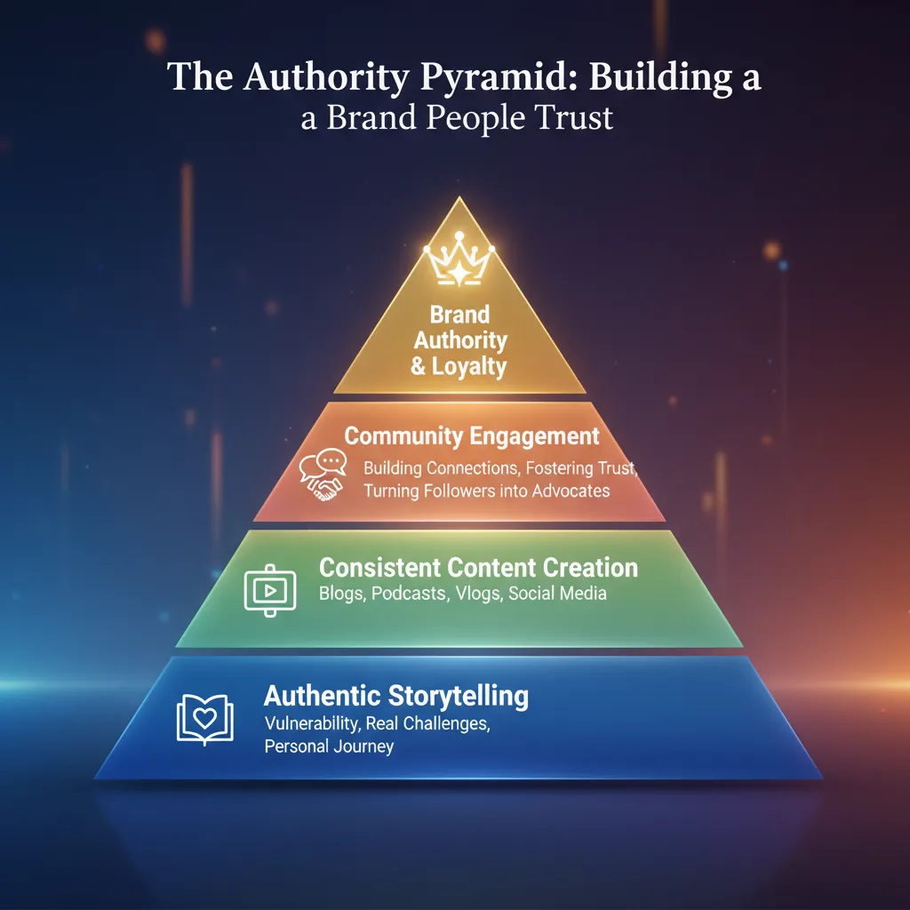 The Authority Pyramid - From Story to Success - Infographic