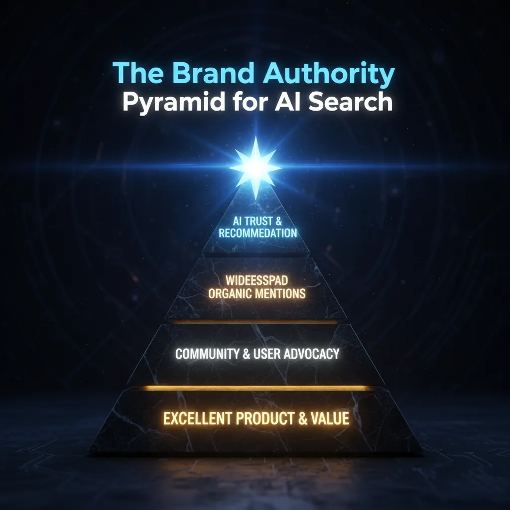 The Brand Authority Pyramid for AI Search - Infographic