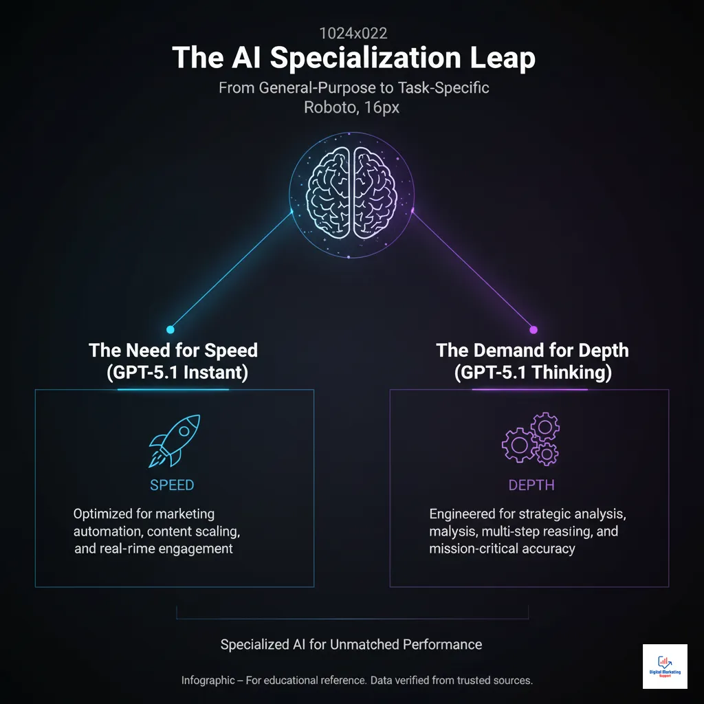 The Great Divide: Why OpenAI Created Two AI Models - Infographic