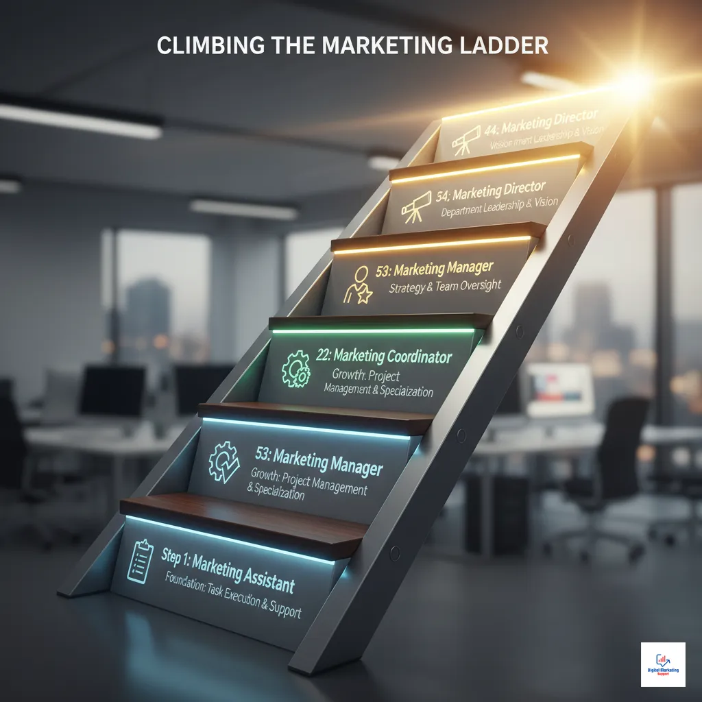 The Marketing Assistant Career Ladder - Infographic