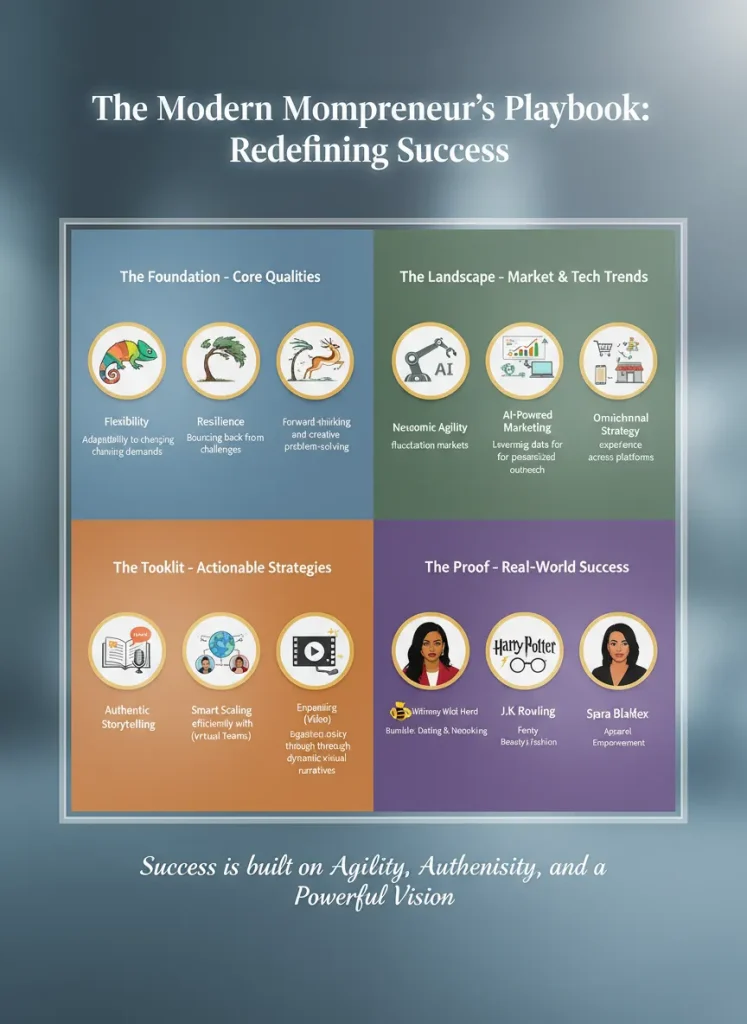 The Modern Mompreneur's Playbook - A Visual Summary - Infographic