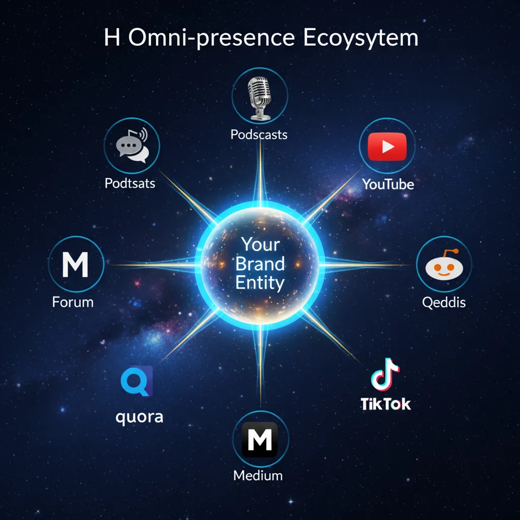 The Omni-presence Ecosystem for AI Visibility - Infographic