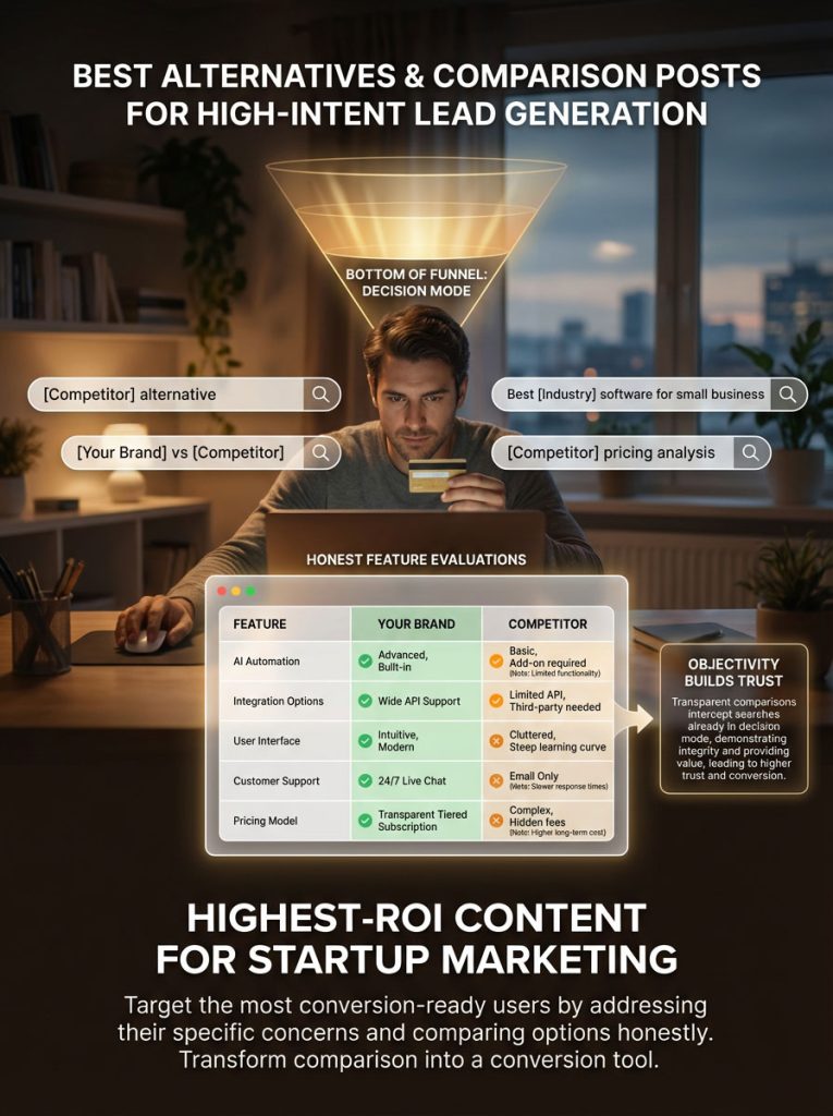 "Best Alternatives" & Comparison Posts for High-Intent Lead Generation
