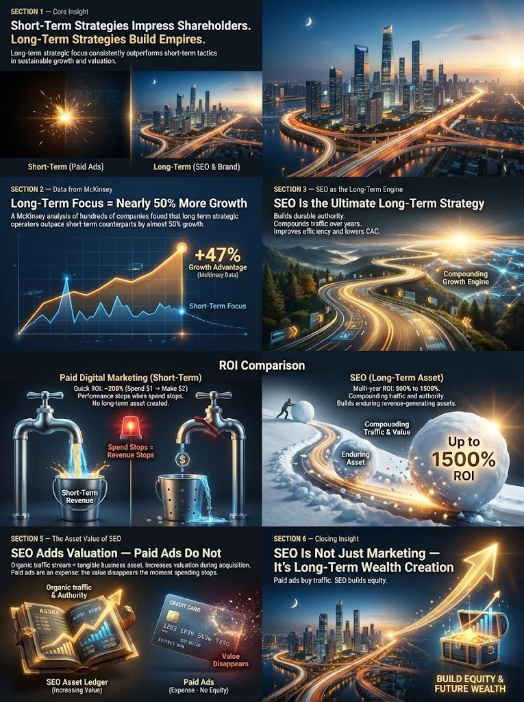 Long-Term ROI Multipliers of SEO vs Digital Marketing