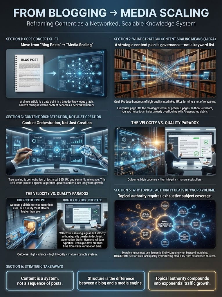 The Core Concept: Moving From "Blogging" to "Media Scaling"