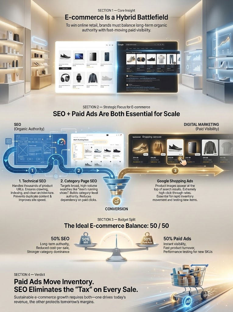 SEO vs Digital Marketing for E-commerce
