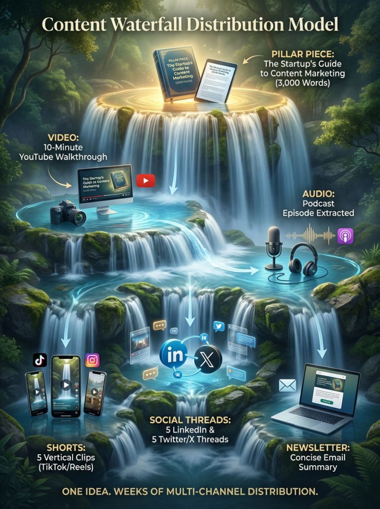 The Content Waterfall Distribution Model