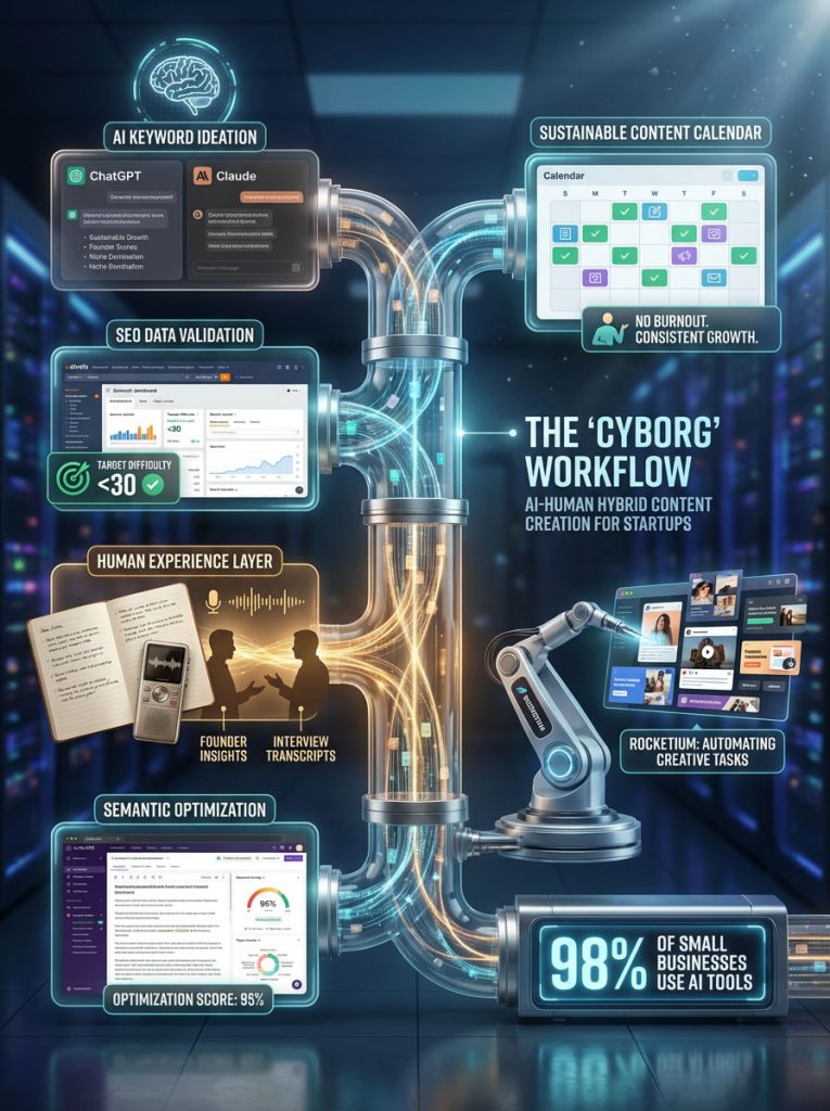 The "Cyborg" Workflow: AI Tools for Efficient Startup Content Creation