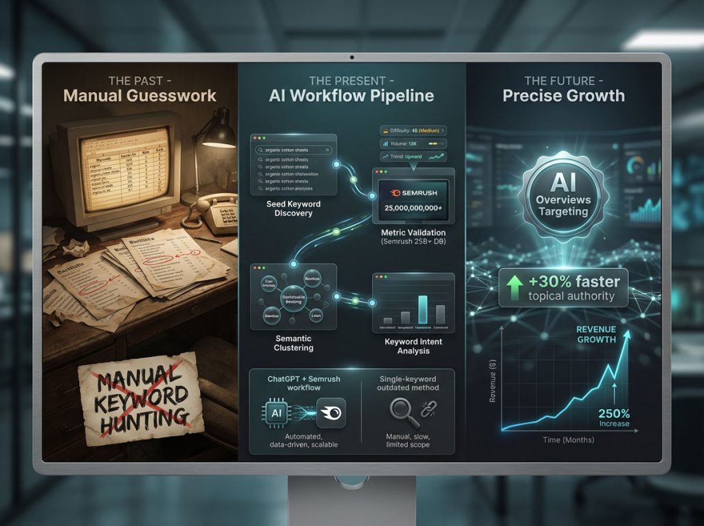 The Shift from Manual Guesswork to AI Keyword Research Precision