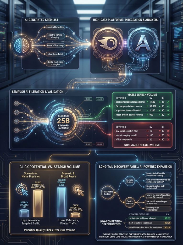 Step 2: Validating Metrics with Semrush AI and High-Data Tools