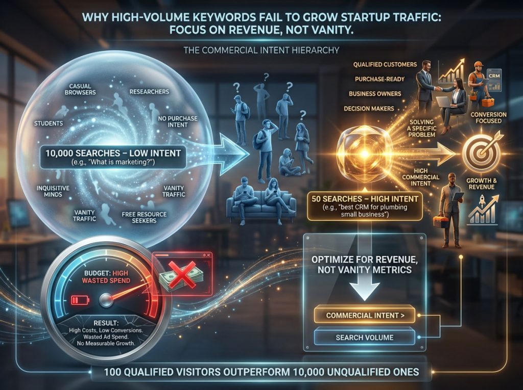Why High-Volume Keywords Fail to Grow Startup Traffic